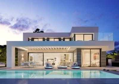 link to a page with 3 types of new villas for sale in cabopino marbella